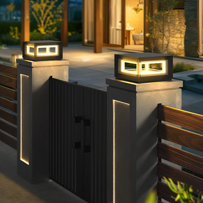 Light Cube Outdoor Post Light-DWHOME