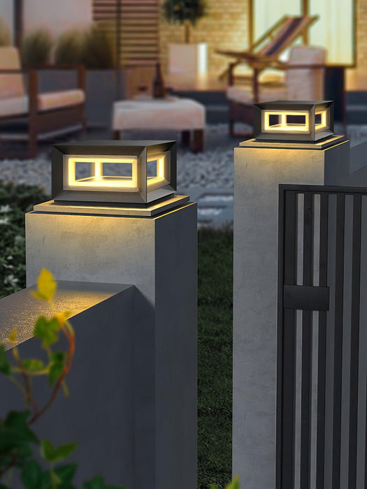 Light Cube Outdoor Post Light-DWHOME