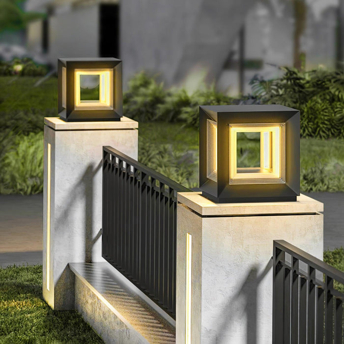Light Cube Outdoor Post Light-DWHOME