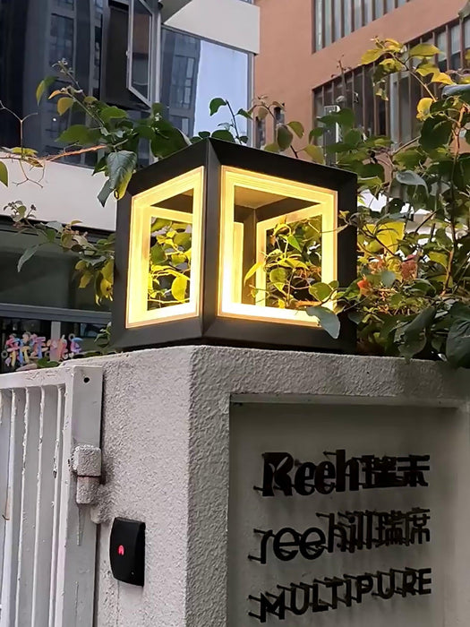 Light Cube Outdoor Post Light-DWHOME