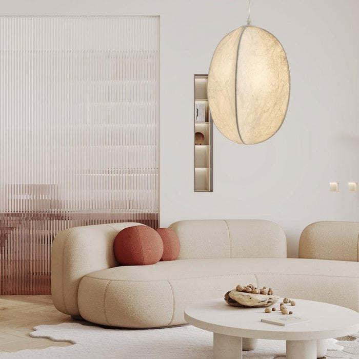 Lilian Silk Sphere Pendant Lamp-DWHOME