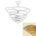 Textured Glass Leaf Amber Chandelier-DWHOME