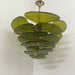 Textured Glass Leaf Green Chandelier-DWHOME