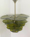 Textured Glass Leaf Green Chandelier-DWHOME