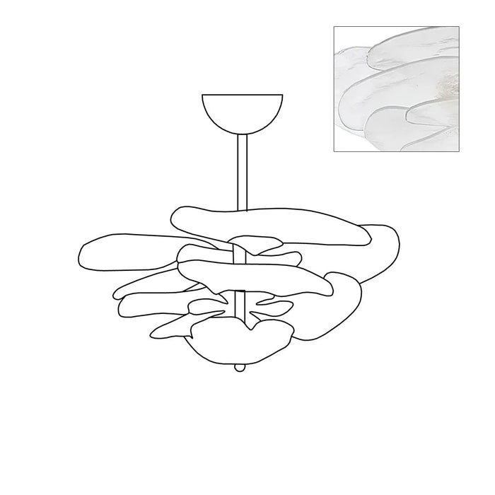 Lotus Leaf Layered Glass Chandelier-DWHOME