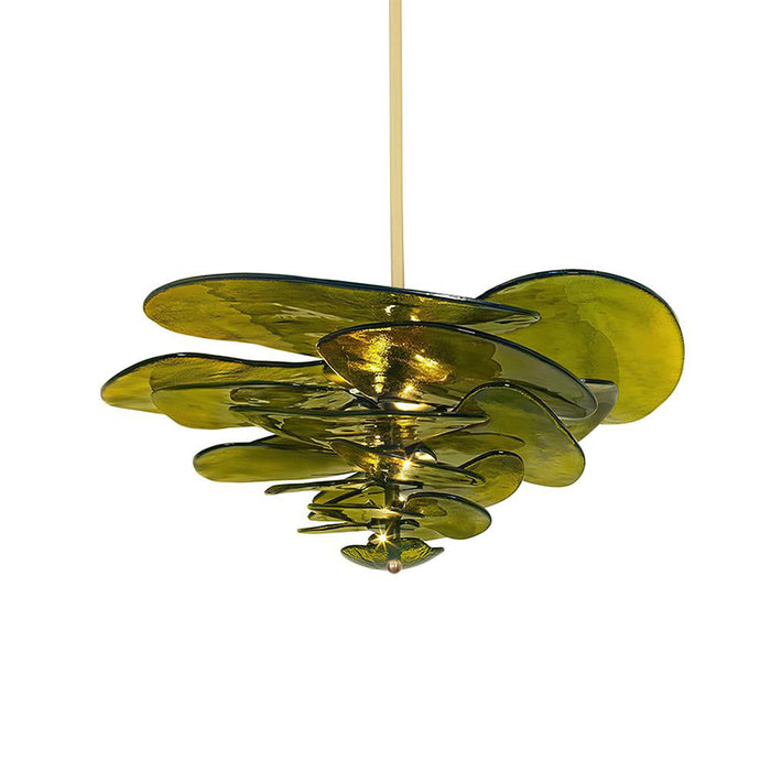 Lotus Leaf Layered Glass Chandelier-DWHOME