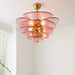 Lotus Leaf Layered Glass Chandelier-DWHOME