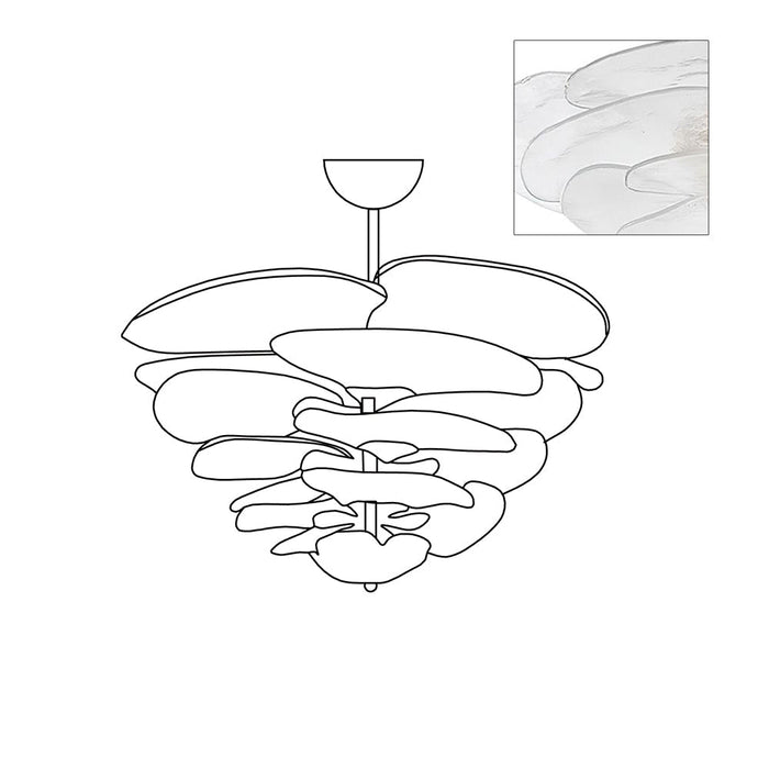 Petals Gold Murano Chandelier-DWHOME