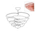 Petals Gold Murano Chandelier-DWHOME
