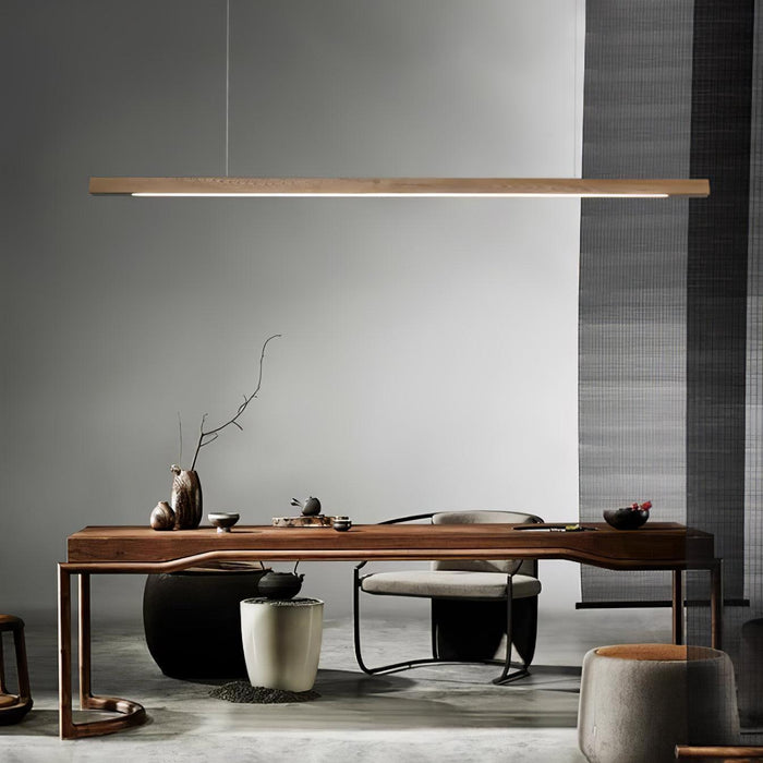 Linear Wooden Pendant Light-DWHOME
