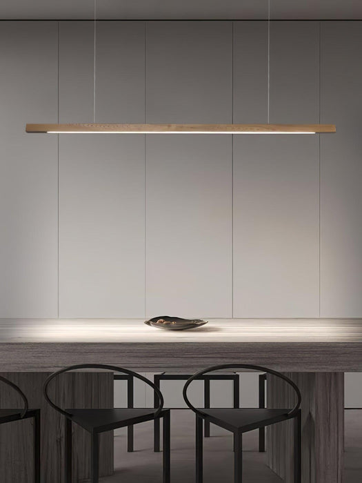 Linear Wooden Pendant Light-DWHOME