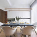 Linear Wooden Pendant Light-DWHOME