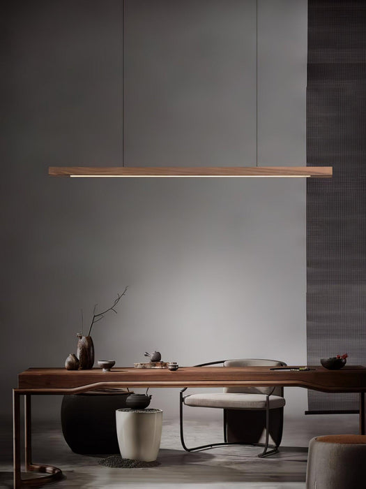 Linear Wooden Pendant Light-DWHOME