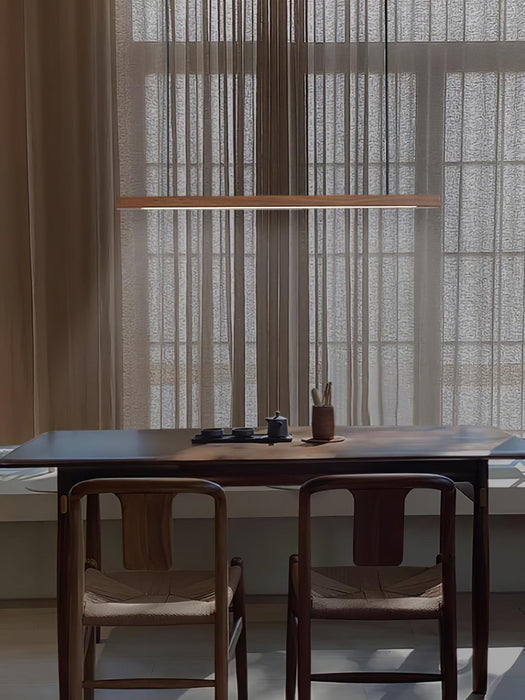 Linear Wooden Pendant Light-DWHOME