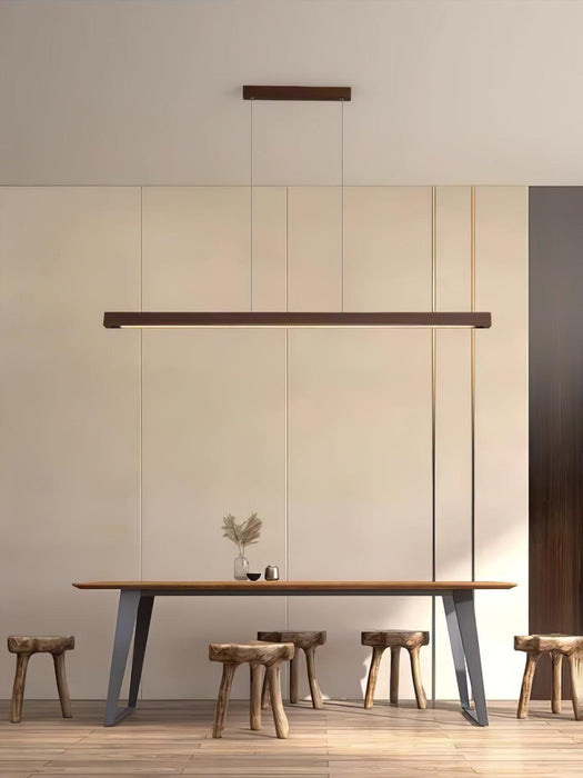Linear Wooden Pendant Light-DWHOME