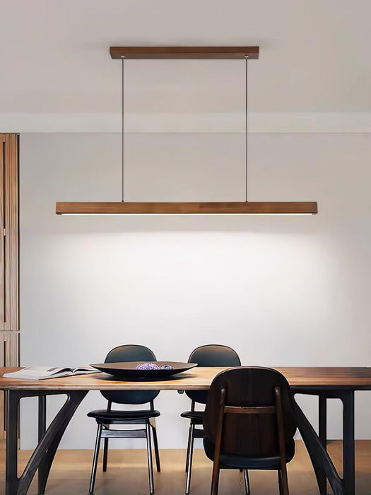 Linear Wooden Pendant Light-DWHOME