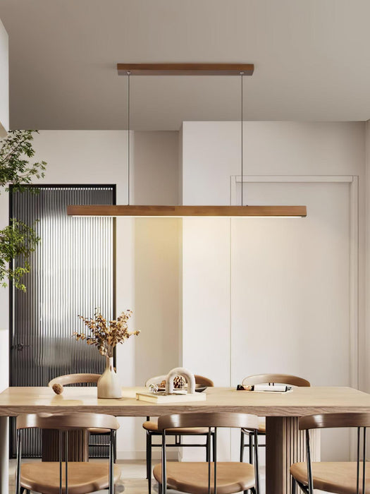 Linear Wooden Pendant Light-DWHOME