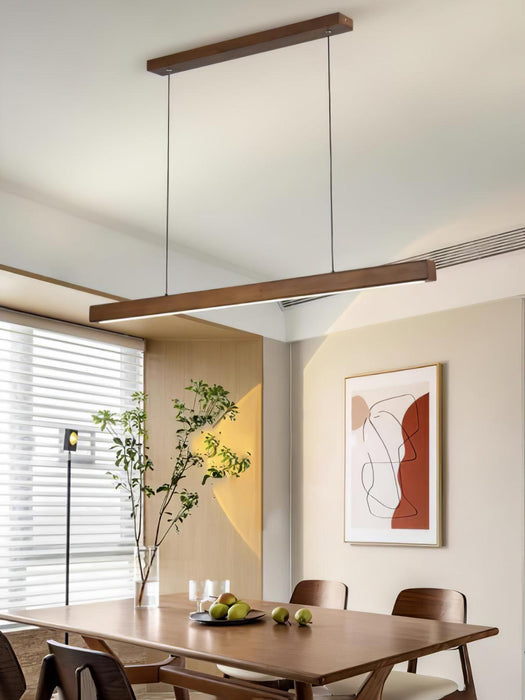 Linear Wooden Pendant Light-DWHOME