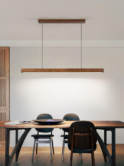 Linear Wooden Pendant Light-DWHOME