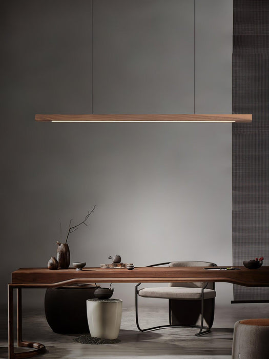 Linear Wooden Pendant Light-DWHOME