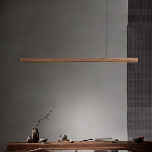 Linear Wooden Pendant Light-DWHOME
