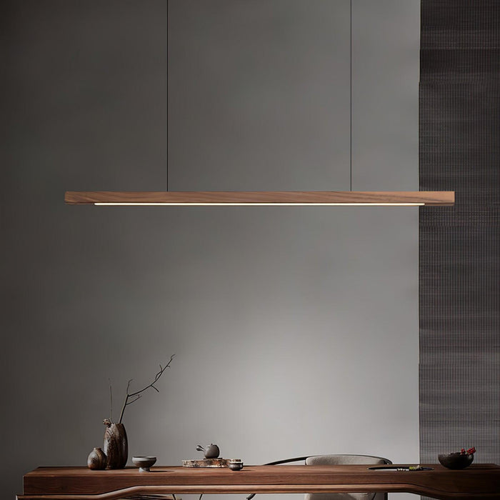 Linear Wooden Pendant Light-DWHOME