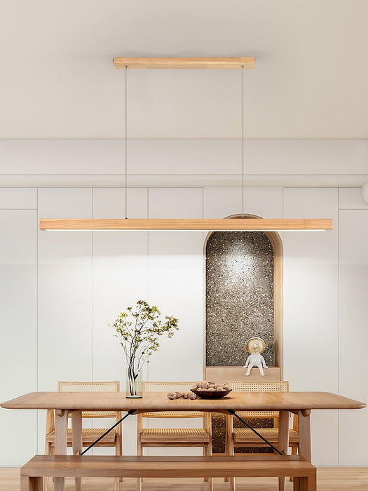 Linear Wooden Pendant Light-DWHOME