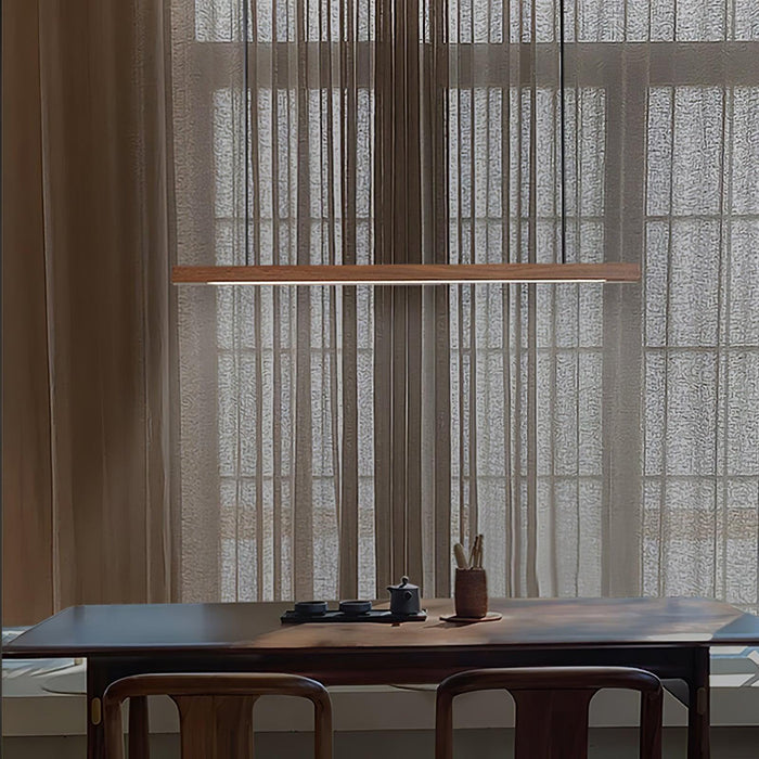 Linear Wooden Pendant Light-DWHOME