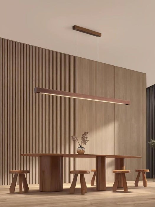 Linear Wooden Pendant Light-DWHOME