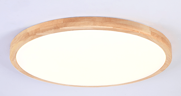 Linnea Scandinavian Slender Wooden Round Ceiling Light - DWHOME