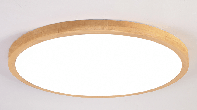 Linnea Scandinavian Slender Wooden Round Ceiling Light - DWHOME