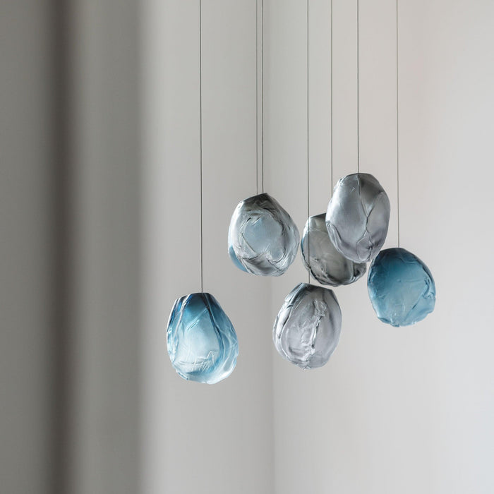 Liquid Glass Stone Pendant Light - DWHOME