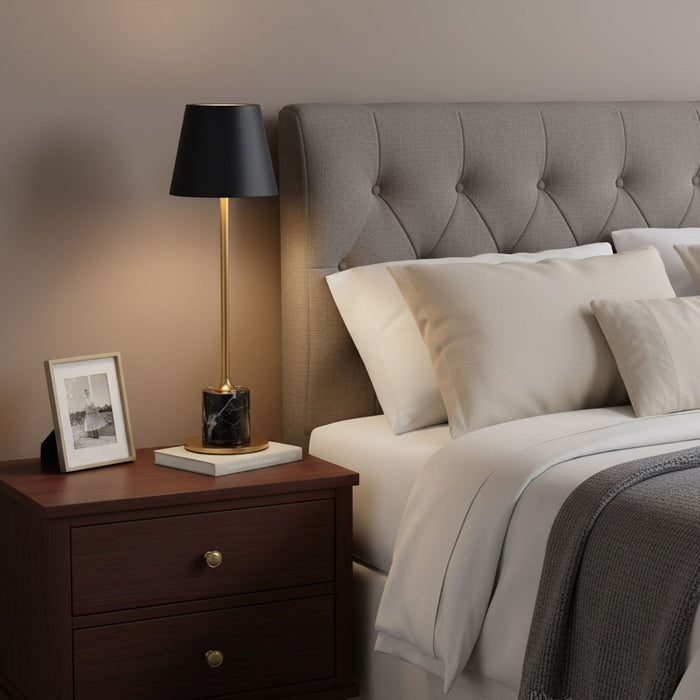 Lirio Mini Marble Table Lamp-DWHOME