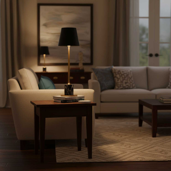 Lirio Mini Marble Table Lamp-DWHOME