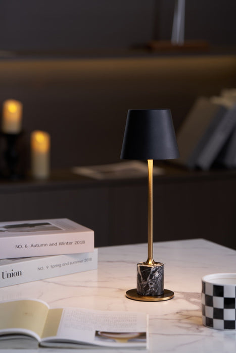 Lirio Mini Marble Table Lamp-DWHOME