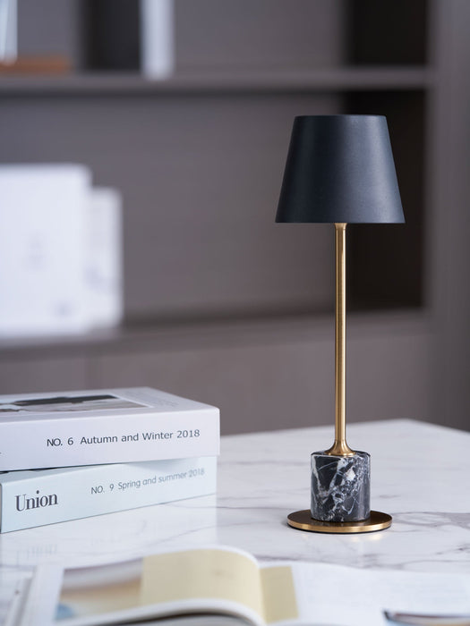 Lirio Mini Marble Table Lamp-DWHOME