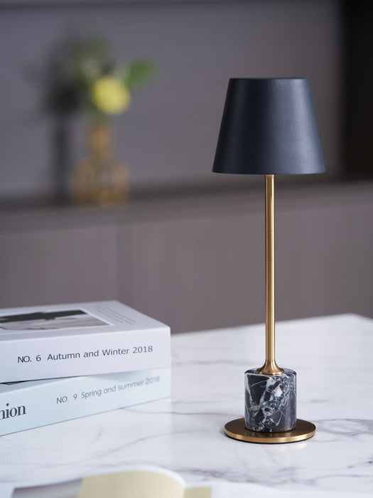 Lirio Mini Marble Table Lamp-DWHOME
