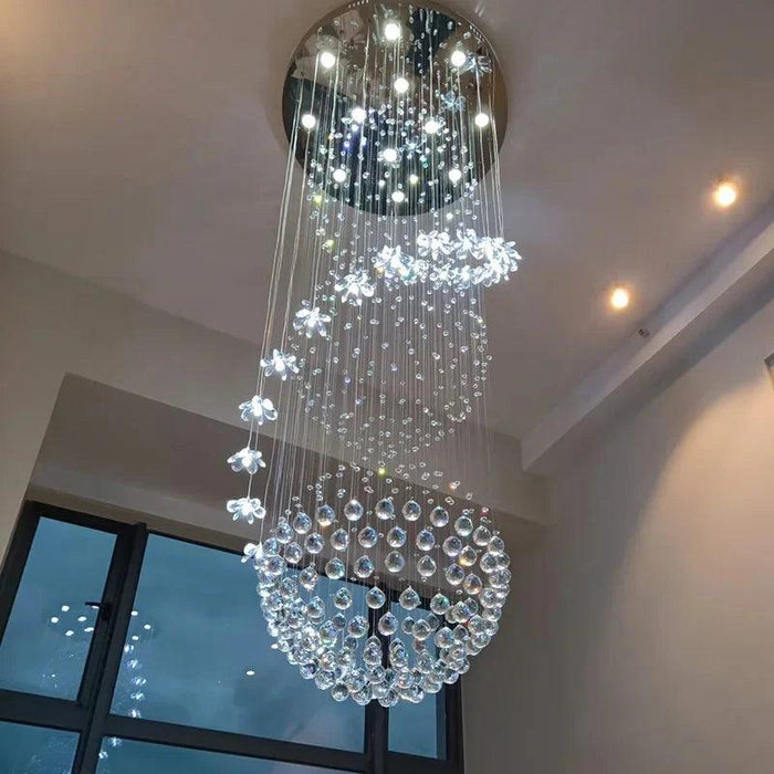 Lonas Large Foyer Crystal Chandelier-DWHOME