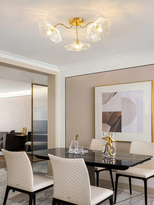 Lotus Leaf Glass Ceiling Lamp-DWHOME