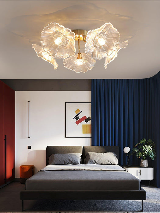Lotus Leaf Glass Ceiling Lamp-DWHOME