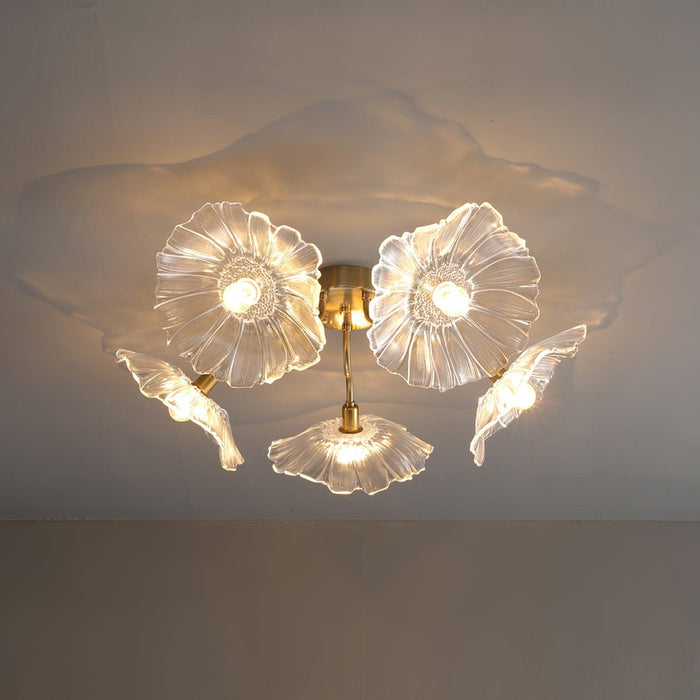 Lotus Leaf Glass Ceiling Lamp-DWHOME