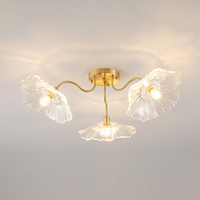 Lotus Leaf Glass Ceiling Lamp-DWHOME