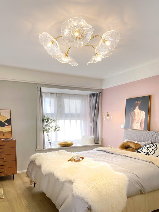 Lotus Leaf Glass Ceiling Lamp-DWHOME