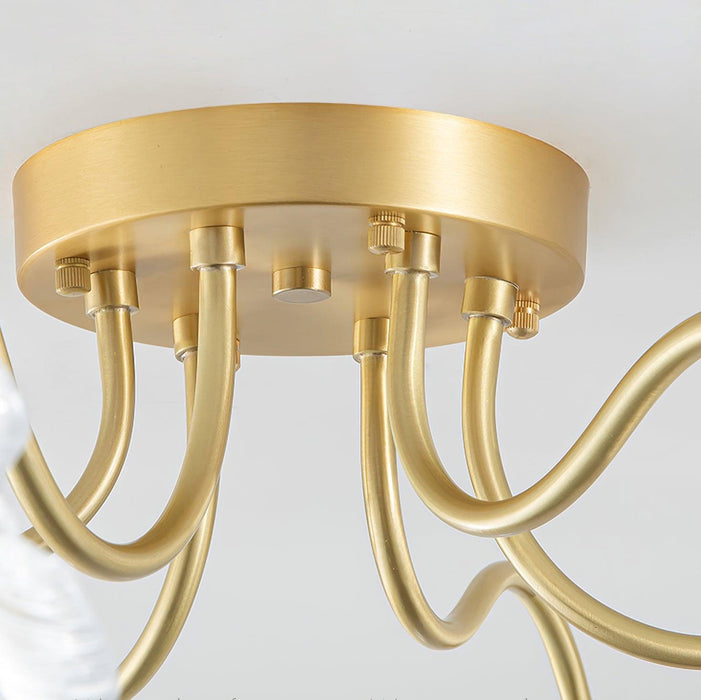 Lotus Leaf Glass Ceiling Lamp-DWHOME