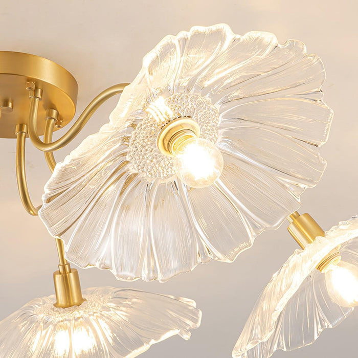 Lotus Leaf Glass Ceiling Lamp-DWHOME