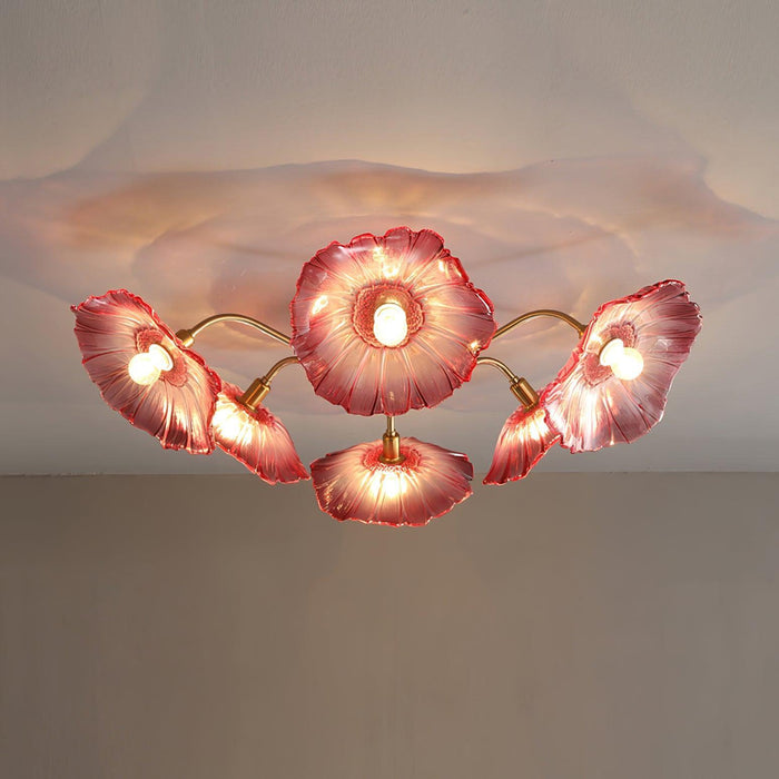 Lotus Leaf Glass Ceiling Lamp-DWHOME