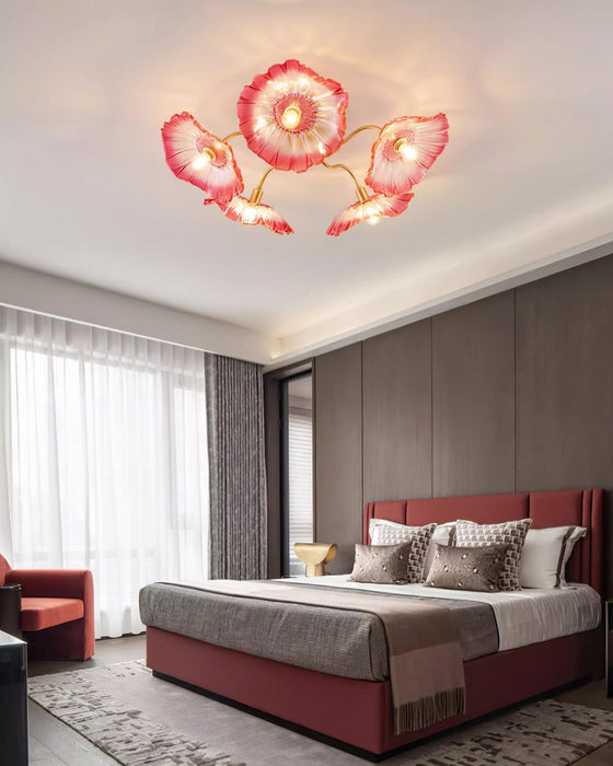 Lotus Leaf Glass Ceiling Lamp-DWHOME