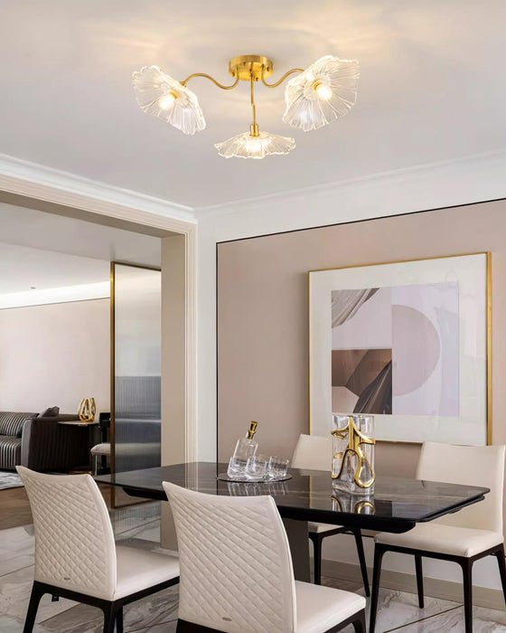 Lotus Leaf Glass Ceiling Lamp-DWHOME