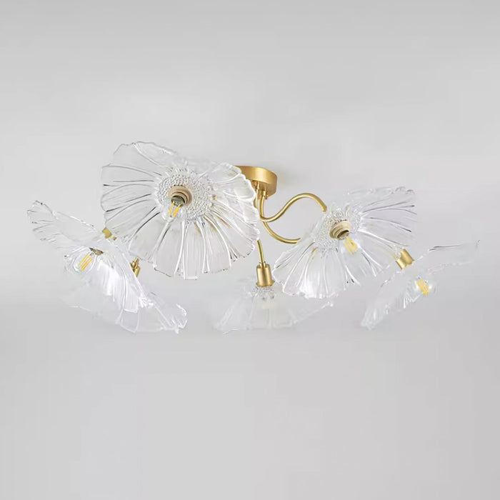 Lotus Leaf Glass Ceiling Lamp-DWHOME