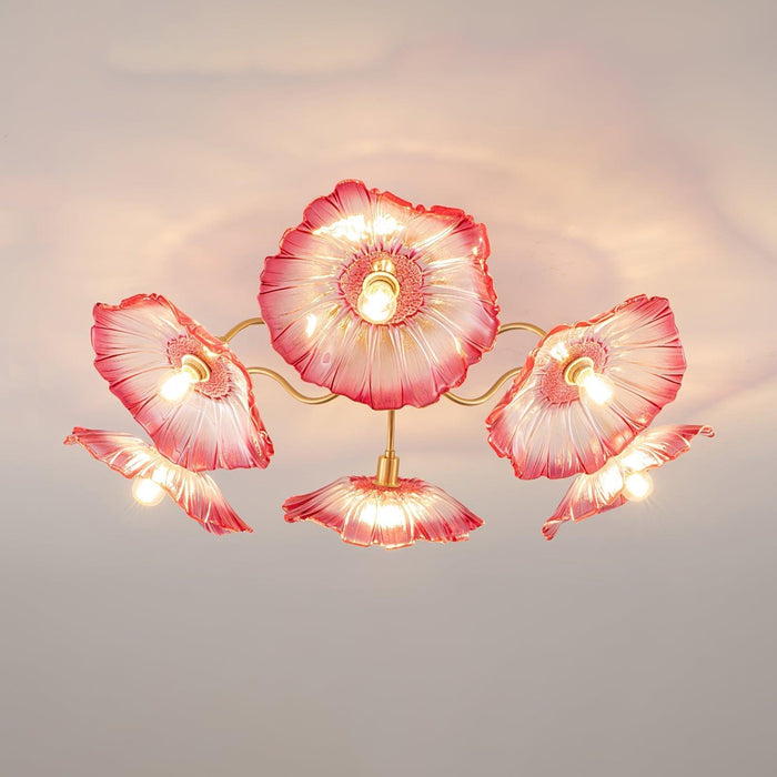 Lotus Leaf Glass Ceiling Lamp-DWHOME